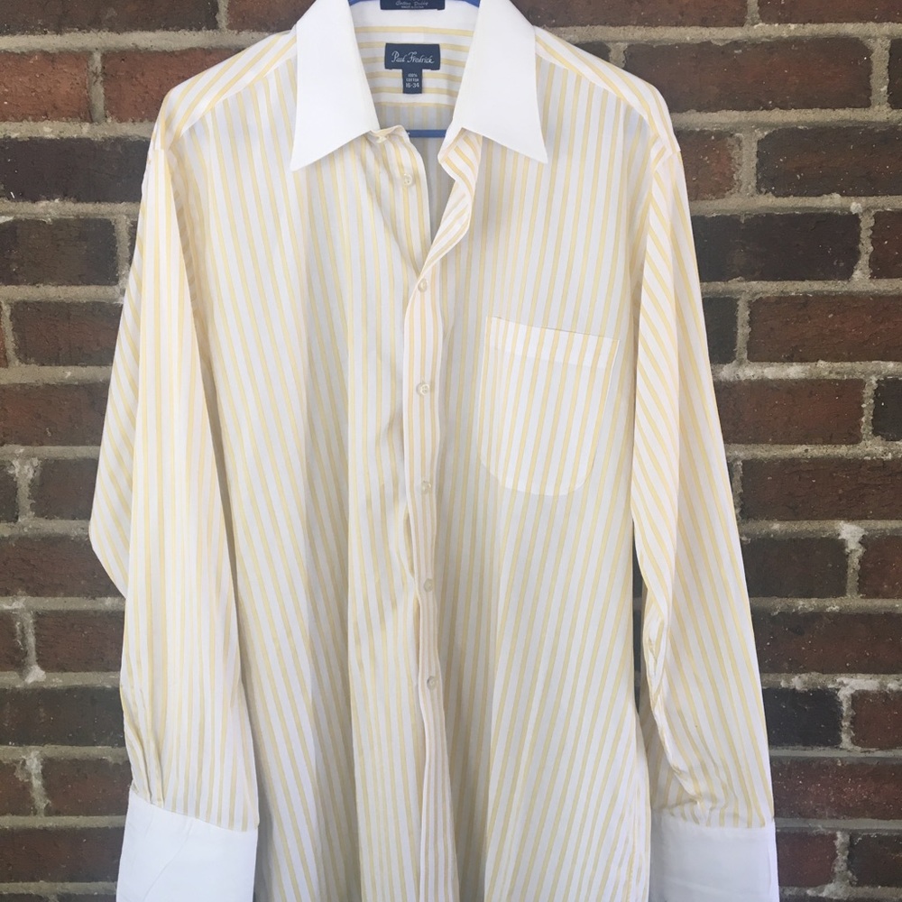 Gold and White Pinned Stripped by Paul Fredrick